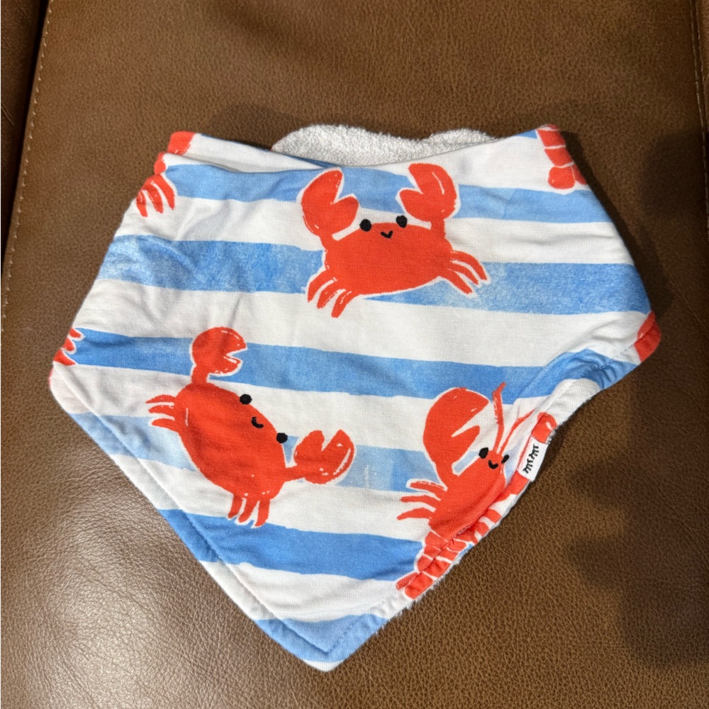 Little Sleepies Red Crab Bandana Bib